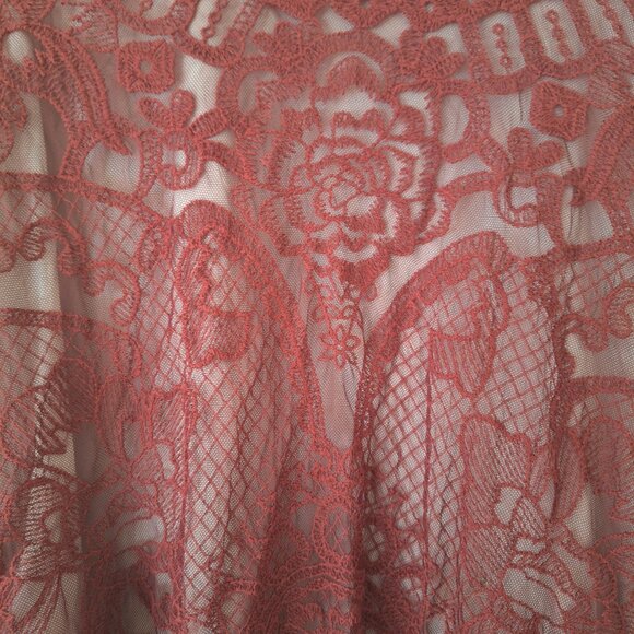 Vera Wang Burgundy Lace Sweater - Picture 3 of 5